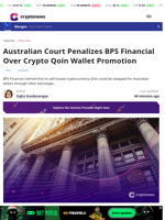 Australia Slaps Penalty to BPS Financial in Crypto Qoin Promotion