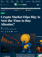 Crypto Market Dips Big: Is Now the Time to Buy Altcoins? - Crypto Daily