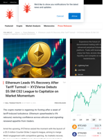 Ethereum Leads 9% Recovery After Tariff Turmoil — XYZVerse Debuts $5.5M CS2 League to Capitalize on Market Momentum - NullTX