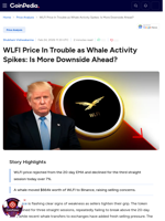 WLFI Price In Trouble as Whale Activity Spikes: Is More Downside Ahead?