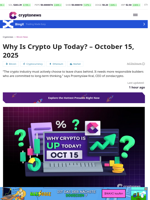 Why Is Crypto Up Today? – October 15, 2025