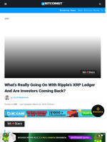 What’s Really Going On With Ripple’s XRP Ledger And Are Investors Coming Back? | Bitcoinist.com
