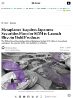 Metaplanet Acquires Japanese Securities Firm for $13M to Launch Bitcoin Yield Products - Decrypt