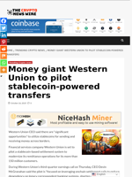 Money giant Western Union to pilot stablecoin-powered transfers - The Crypto News Wire