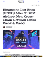 Binance to List Enso (ENSO) After $1.75M Airdrop, New Cross-Chain Network Links Web2 & Web3