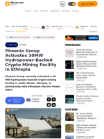 Phoenix Group Activates 30MW Hydropower-Backed Crypto Mining Facility in Ethiopia – Mining Bitcoin News