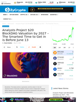 Analysts Project $20 BlockDAG Valuation by 2027 - The Smartest Time to Get in is Before June 13