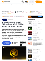 CMB International Tokenizes $3.8 Billion Fund on BNB Chain – Crypto News Bitcoin News