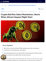 Crypto Bull Run Gains Momentum, Here’s When Altcoin Season Might Start