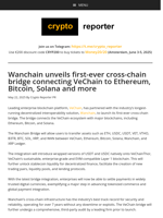Wanchain unveils first-ever cross-chain bridge connecting VeChain to Ethereum, Bitcoin, Solana and more