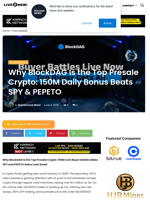 Why BlockDAG Is the Top Presale Crypto: 150M Daily Bonus Beats SPY & PEPETO | Live Bitcoin News