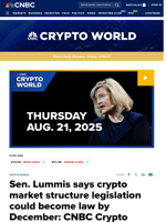 Sen. Lummis says crypto market structure legislation could become law by December: CNBC Crypto World