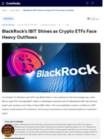 BlackRock’s IBIT Shines as Crypto ETFs Face Heavy Outflows