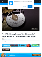 Pro-XRP Attorney Reveals Why Ethereum Is A Bigger Winner Of The GENIUS Act Over Ripple | Bitcoinist.com