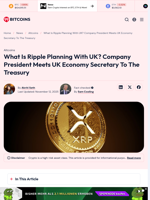 What Is Ripple Planning With UK? Company President Meets UK Economy Secretary To The Treasury - 99Bitcoins