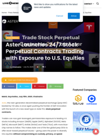Aster Launches 24/7 Stock Perpetual Contracts Trading with Exposure to U.S. Equities | Live Bitcoin News