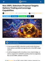 XRPL Sidechain Proposal Targets Options Trading and Leverage