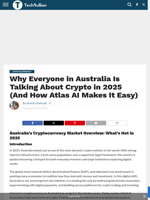 Why Everyone in Australia Is Talking About Crypto in 2025 (And How Atlas AI Makes It Easy) - TechBullion