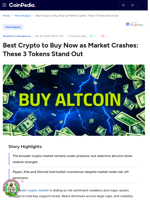Best Crypto to Buy Now as Market Crashes: These 3 Tokens Stand Out