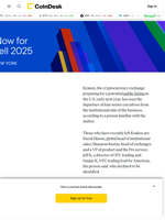 Crypto Exchange Kraken Sees Handful of Senior Execs Depart: Source