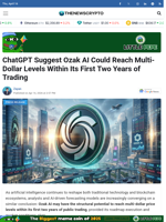 ChatGPT Suggest Ozak AI Could Reach Multi-Dollar Levels Within Its First Two Years of Trading