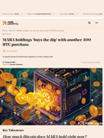 MARA holdings 'buys the dip' with another 400 BTC purchase - AMBCrypto