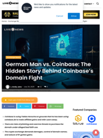 German Man vs. Coinbase: The Hidden Story Behind Coinbase’s Domain Fight | Live Bitcoin News