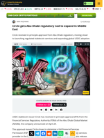Circle gets Abu Dhabi regulatory nod to expand in Middle East