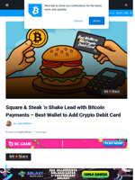 Square & Steak 'n Shake Lead with Bitcoin Payments – Best Wallet to Add Crypto Debit Card
