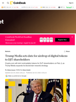 Trump Media sets Feb. 2 token snapshot for DJT shareholders in blockchain expansion