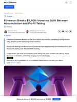 What Are Ethereum Whales Doing as Price Surges?