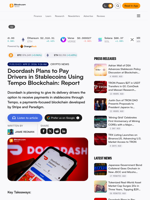 Doordash Plans to Pay Drivers in Stablecoins Using Tempo Blockchain: Report