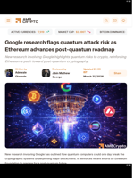 Google research flags quantum attack risk as Ethereum advances post-quantum roadmap - AMBCrypto