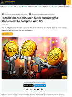 French Finance Minister Backs Euro-Pegged Stablecoins in Response to US