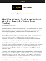 HashKey MENA to Provide Institutional Omnibus Access for Virtual Asset Trading