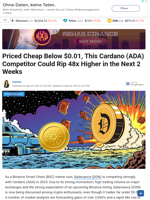 Priced Cheap Below $0.01, This Cardano (ADA) Competitor Could Rip 48x Higher in the Next 2 Weeks - TheNewsCrypto