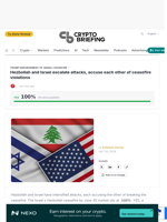 Hezbollah and Israel escalate attacks, accuse each other of ceasefire violations