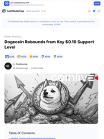Dogecoin Rebounds from Key $0.19 Support Level: Guest Post by Coinlive.me | CoinMarketCap