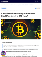 Is Bitcoin’s Price Recovery Sustainable? Should You Invest in BTC Now?