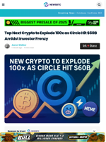 Top Next Crypto to Explode 100x as Circle Hit $60B Amidst
Investor Frenzy