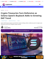 Upexi’s Solana Buyback Adds to Growing DAT Trend