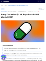 Pump.fun Raises $1.3B, Buys Back PUMP Worth $2.3M
