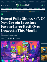 Recent Polls Shows 85% Of New Crypto Investors Favour Layer Brett Over Dogecoin This Month - Crypto Daily