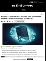 Alibaba’s Qwen3.8-Max Follows Kimi K3 Release: Another Chinese Challenge to Fable 5?