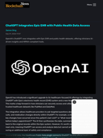 ChatGPT Integrates Epic EHR with Public Health Data Access - Blockchain.News
