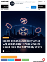 Ripple Expands Globally Amid UAE Expansion—These 3 Coins Could Ride The XRP Utility Wave | Live Bitcoin News