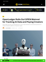 OpenLedger Rolls Out OPEN Mainnet for Tracking AI Data and Paying Creators