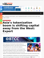 Asia’s tokenization boom is shifting capital away from the West: Expert - The Crypto News Wire