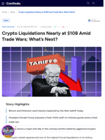 Crypto Liquidations Nearly at $10B Amid Trade Wars; What’s Next?