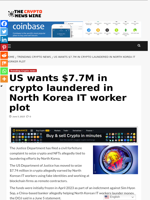 US wants $7.7M in crypto laundered in North Korea IT worker plot - The Crypto News Wire